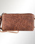 Spaghetti Western Swc455Brn Wallet Vintage Handmade Drum Dyed Genuine European Cowhide Leather Women Bag Western Handbag Purse