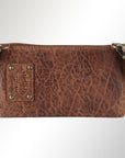 Spaghetti Western Swc455Brn Wallet Vintage Handmade Drum Dyed Genuine European Cowhide Leather Women Bag Western Handbag Purse