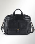 Vintage Drum Dyed Full Grain European Leather Handcrafted Briefcase For Women Patina
