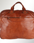 Spaghetti Western Swc415Tan Briefcase Vintage Handmade Drum Dyed Genuine European Cowhide Leather Women Bag Western Handbag Purse