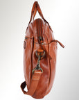 Spaghetti Western Swc415Tan Briefcase Vintage Handmade Drum Dyed Genuine European Cowhide Leather Women Bag Western Handbag Purse