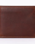 Spaghetti Western Swc431Dkbrn Wallet Vintage Handmade Drum Dyed Genuine European Cowhide Leather Women Bag Western Handbag Purse