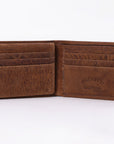 Spaghetti Western Swc453Brn Wallet Vintage Handmade Drum Dyed Genuine European Cowhide Leather Women Bag Western Handbag Purse