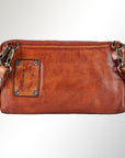 Spaghetti Western Swc440Tan Wallet Vintage Handmade Drum Dyed Genuine European Cowhide Leather Women Bag Western Handbag Purse
