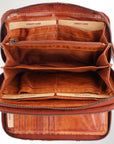 Spaghetti Western Swc440Tan Wallet Vintage Handmade Drum Dyed Genuine European Cowhide Leather Women Bag Western Handbag Purse