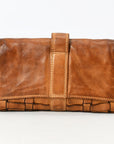 Spaghetti Western Swc446Tan Wallet Vintage Handmade Drum Dyed Genuine European Cowhide Leather Women Bag Western Handbag Purse