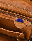 Spaghetti Western Swc446Tan Wallet Vintage Handmade Drum Dyed Genuine European Cowhide Leather Women Bag Western Handbag Purse