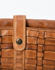 Spaghetti Western Swc446Tan Wallet Vintage Handmade Drum Dyed Genuine European Cowhide Leather Women Bag Western Handbag Purse
