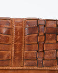 Spaghetti Western Swc447Cg Wallet Vintage Handmade Drum Dyed Genuine European Cowhide Leather Women Bag Western Handbag Purse