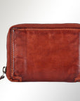 Spaghetti Western Swc441Cg Wallet Vintage Handmade Drum Dyed Genuine European Cowhide Leather Women Bag Western Handbag Purse