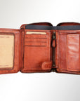 Spaghetti Western Swc441Cg Wallet Vintage Handmade Drum Dyed Genuine European Cowhide Leather Women Bag Western Handbag Purse