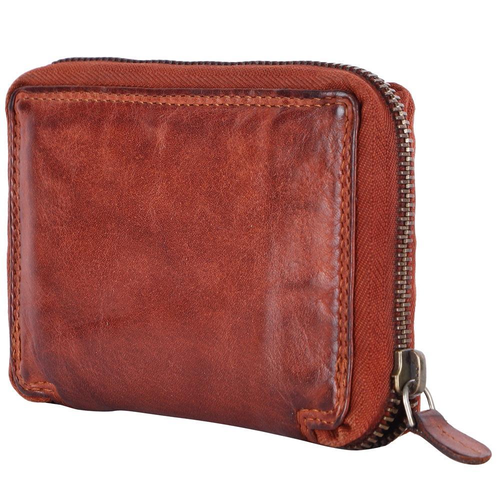 Spaghetti Western Swc441Cg Wallet Vintage Handmade Drum Dyed Genuine European Cowhide Leather Women Bag Western Handbag Purse