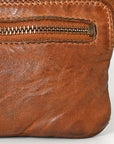 Spaghetti Western Swc436Tan Coin Purse Vintage Handmade Drum Dyed Genuine European Cowhide Leather Women Bag Western Handbag Purse