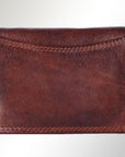 Spaghetti Western Swc445Brn Card-Holder Vintage Handmade Drum Dyed Genuine European Cowhide Leather Women Bag Western Handbag Purse