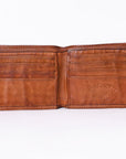 Spaghetti Western Swc449Cg Wallet Vintage Handmade Drum Dyed Genuine European Cowhide Leather Women Bag Western Handbag Purse