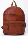 Spaghetti Western Swc416Cg Backpack Vintage Handmade Drum Dyed Genuine European Cowhide Leather Women Bag Western Handbag Purse