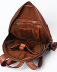 Spaghetti Western Swc416Cg Backpack Vintage Handmade Drum Dyed Genuine European Cowhide Leather Women Bag Western Handbag Purse