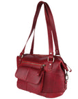 Spaghetti Western Swc430Rd Tote Vintage Handmade Drum Dyed Genuine European Cowhide Leather Women Bag Western Handbag Purse