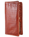 Spaghetti Western Swc437Cg Card-Holder Vintage Handmade Drum Dyed Genuine European Cowhide Leather Women Bag Western Handbag Purse