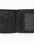 Spaghetti Western Swc444Blk Wallet Vintage Handmade Drum Dyed Genuine European Cowhide Leather Women Bag Western Handbag Purse