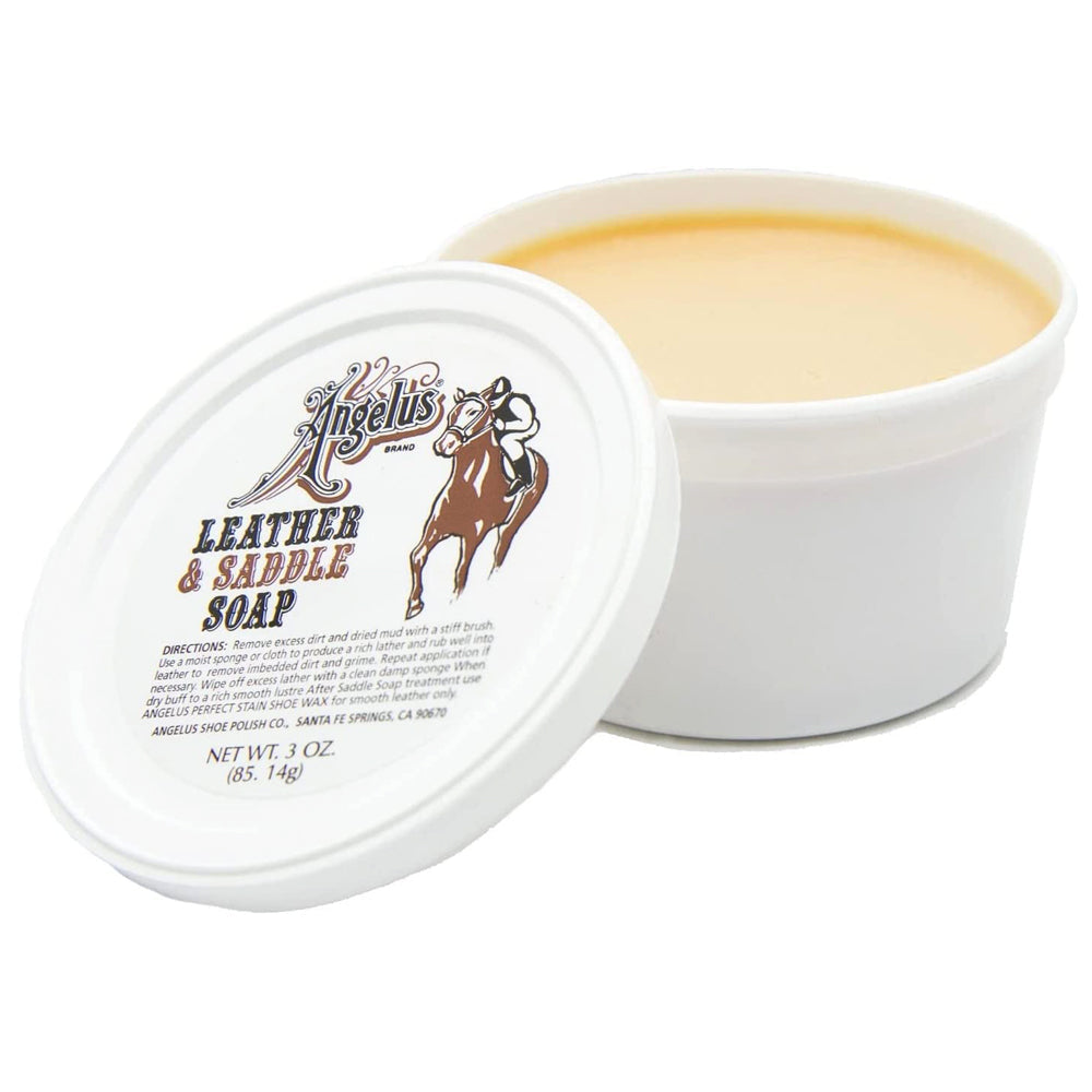 3 Oz Angelus Leather &amp; Saddle Cleaner Conditioner and Softener Soap