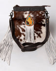 SKBG168 Ohlay Western Genuine Hair-On  Leather Hand Tooled Women Clutch Bags