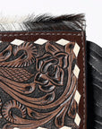OHLAY Wallet Hand Tooled Hair-On Genuine Leather Women Bag Western Handbag Purse | Womens Handbags |Leather Belt for Summer