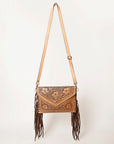 American Darling Envelope Hand Tooled Genuine Leather Women Bag Western Handbag Purse