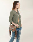 American Darling Envelope Hand Tooled Genuine Leather Women Bag Western Handbag Purse