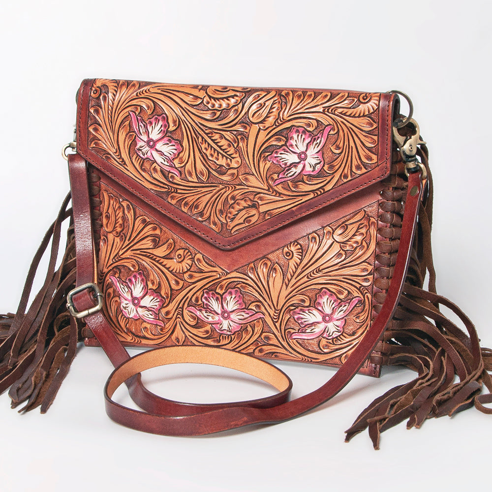 American Darling Envelope Hand Tooled Genuine Leather Women Bag Western Handbag Purse