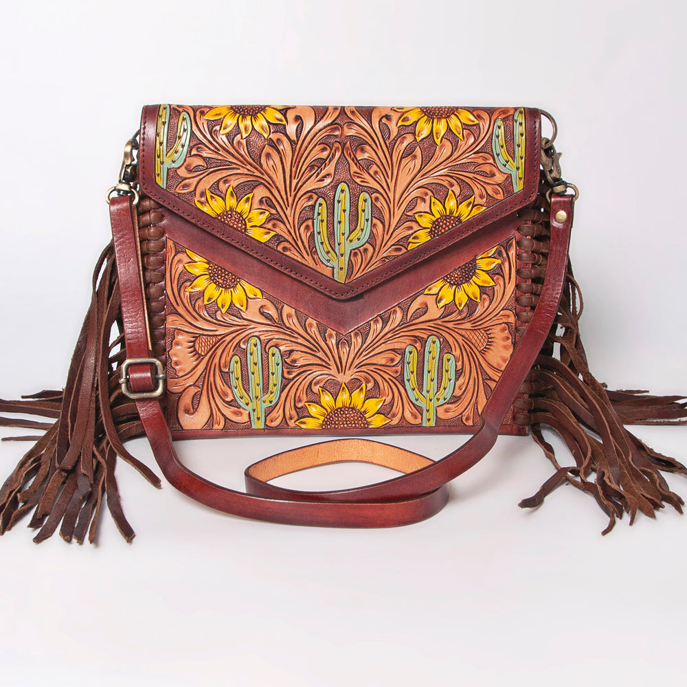 American Darling Envelope Hand Tooled Genuine Leather Women Bag Western Handbag Purse