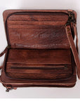 American Darling Hand Tooled Hair On Genuine Leather Women Bag Western Handbag Purse