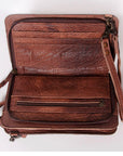 American Darling Hand Tooled Hair On Genuine Leather Women Bag Western Handbag Purse