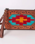American Darling Hand Tooled Hair On Genuine Leather Women Bag Western Handbag Purse