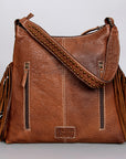 American Darling ADBG980A Hobo Hand Tooled Hair-On Genuine Leather Women Bag Western Handbag Purse
