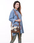 American Darling ADBG983 Briefcase Hair-On Genuine Leather Women Bag Western Handbag Purse