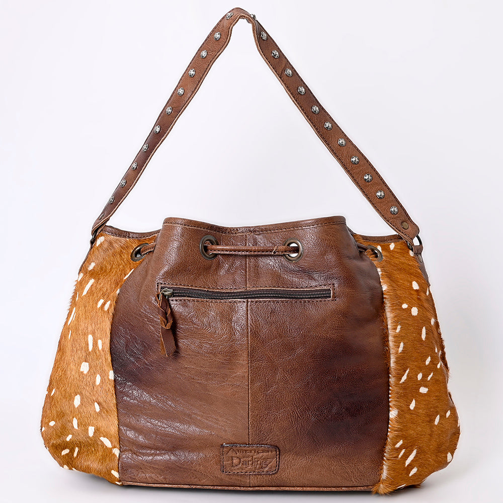 American Darling Bucket Hair on Genuine Leather Western Women Bag Handbag Purse | Travel Bags College Casual