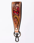 American Darling ADWSF126M Hand Tooled Genuine Leather Handle Strap For Wristlet Bags