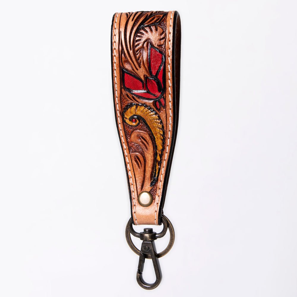 American Darling Hand Tooled Genuine Leather Handle Strap for Wristlet Bag Phone Wrist Keychain Wallet Purse Clutch Cellphone