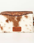 American Darling ADBG994 Toiletry Hand Tooled Hair-On Genuine Leather Women Bag Western Handbag Purse
