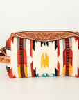 American Darling ADBG995 Toiletry Hand Tooled Saddle Blanket Genuine Leather Women Bag Western Handbag Purse