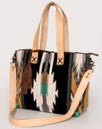 American Darling Tote Saddle Blanket Genuine Leather Women Bag Western Handbag Purse