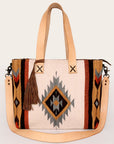 American Darling Tote Saddle Blanket Genuine Leather Women Bag Western Handbag Purse