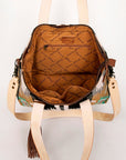 American Darling Tote Saddle Blanket Genuine Leather Women Bag Western Handbag Purse