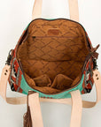 American Darling Tote Saddle Blanket Genuine Leather Women Bag Western Handbag Purse