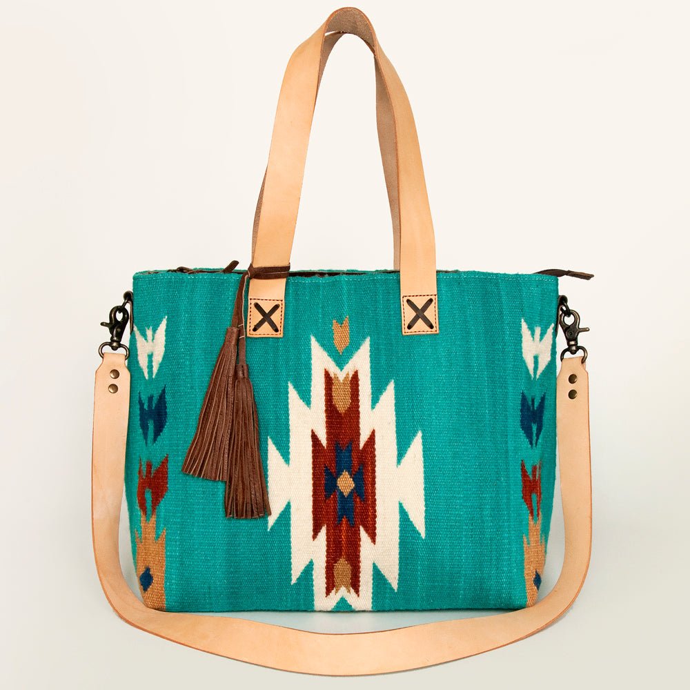 American Darling Tote Saddle Blanket Genuine Leather Women Bag Western Handbag Purse