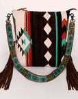 American Darling Saddle Blanket Genuine Leather Women Bag Western Handbag Purse
