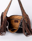 American Darling Hobo Hand Tooled Hair-On Genuine Leather Women Bag Western Handbag Purse