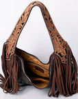 American Darling Hobo Hand Tooled Hair-On Genuine Leather Women Bag Western Handbag Purse