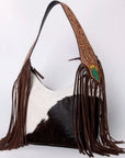 American Darling Hobo Hand Tooled Hair-On Genuine Leather Women Bag Western Handbag Purse